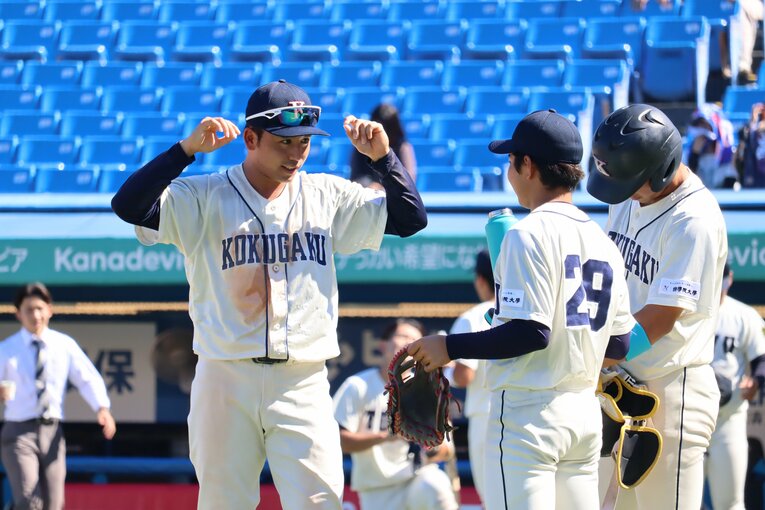 国学院大の主将を務める赤堀　©Genki Taguchi