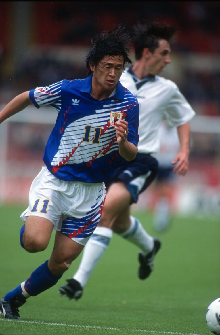 95年、アンブロカップでのカズ（写真は右に続きます）　©Getty Images