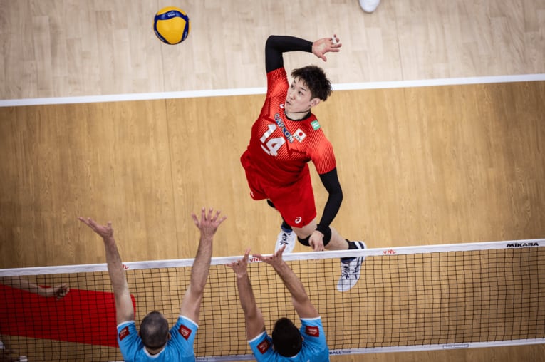 ネーションズリーグ準々決勝（vsスロベニア）©︎FIVB