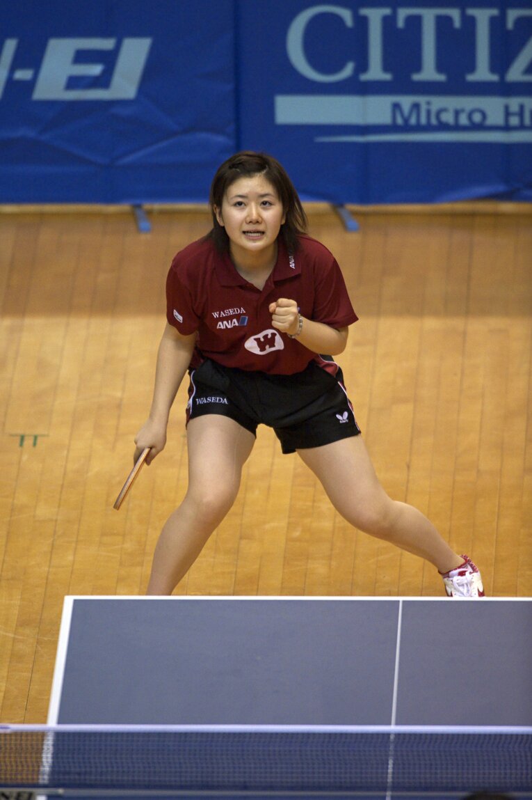 大学時代の福原愛 ／ photograph by Takuya Sugiyama