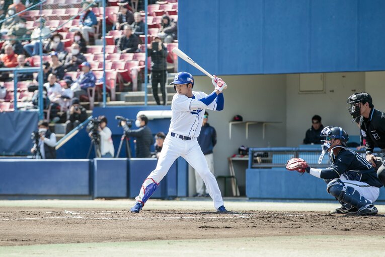 2019年3月、1年目の根尾　©Kiichi Matsumoto