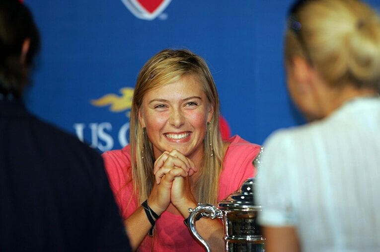 2006年全米初優勝後の記者会見。 ／ photograph by Hiromasa Mano。