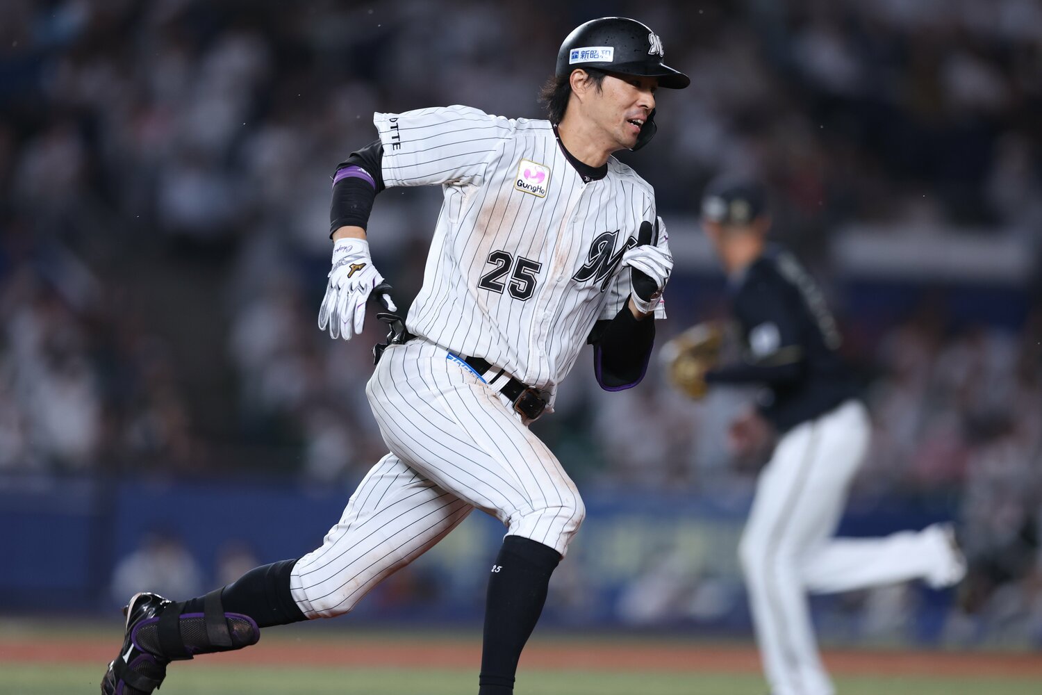 今シーズン好調の岡大海　©︎Chiba Lotte Marines