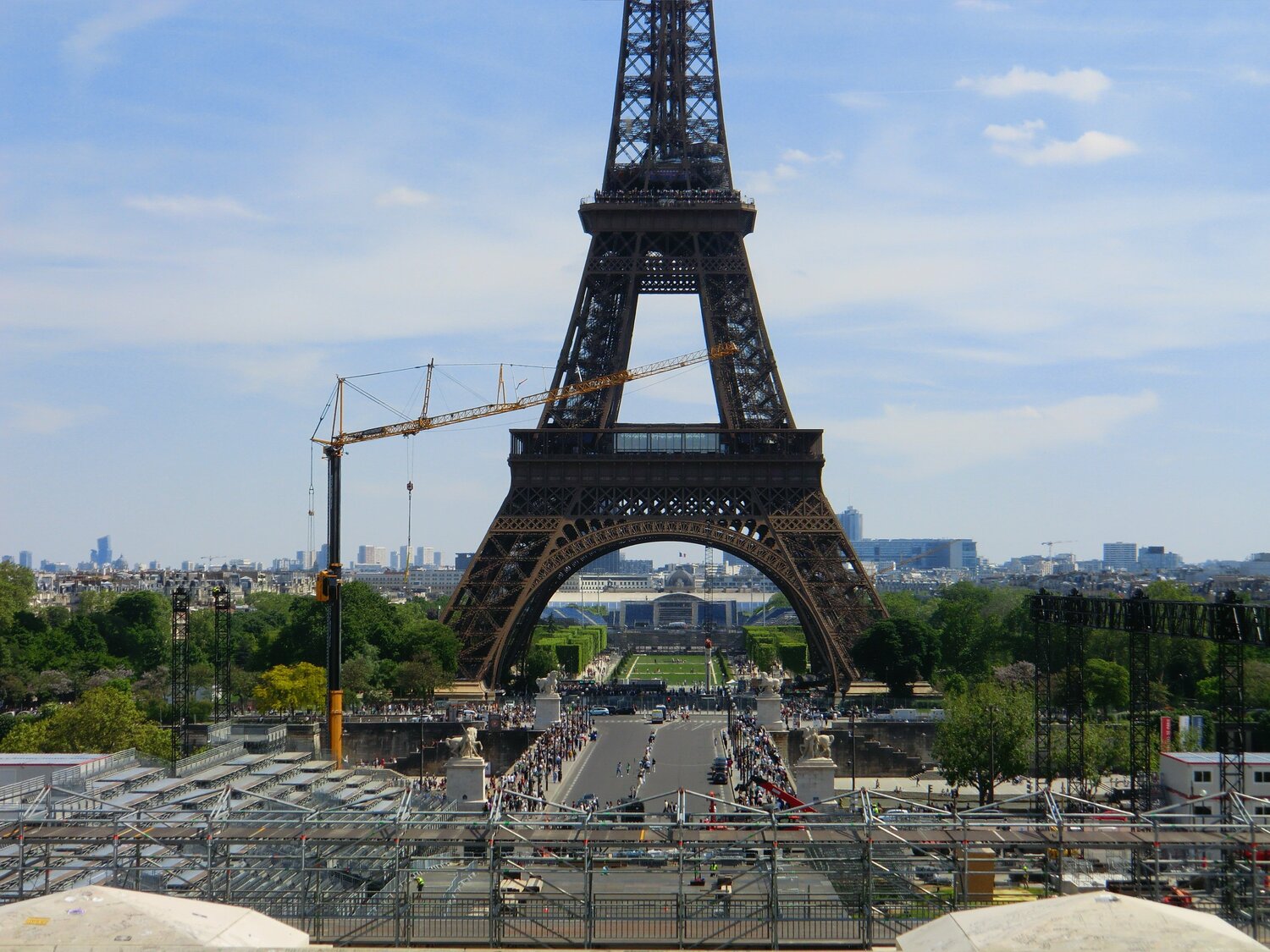 マラソンスイミングの折り返し地点で、開会式場でもあるトロカデロ広場付近　©Yuji Hirooka