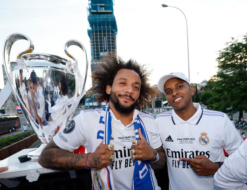 CL優勝でマルセロと　©Getty Images