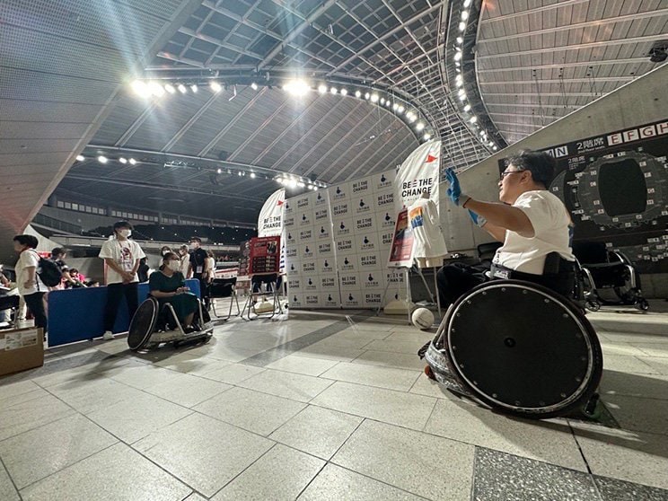 約300人の参加者が集まったラグ車の体験会