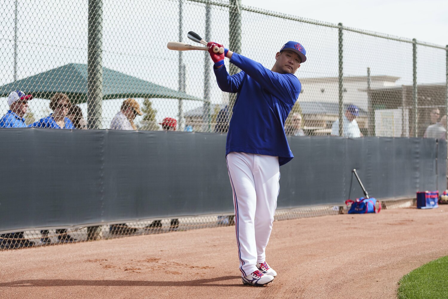 2023年3月、レンジャーズで迎えたスプリングトレーニング　©Getty Images