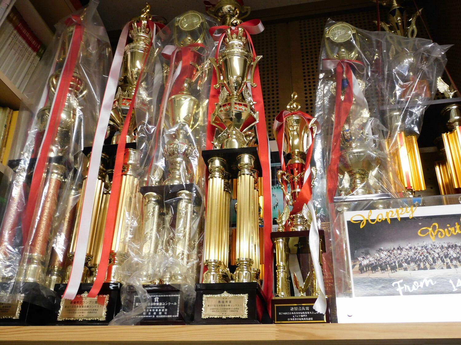 専用のシンフォニックホールにはトロフィーの類がズラリ　©︎Haruka Sato