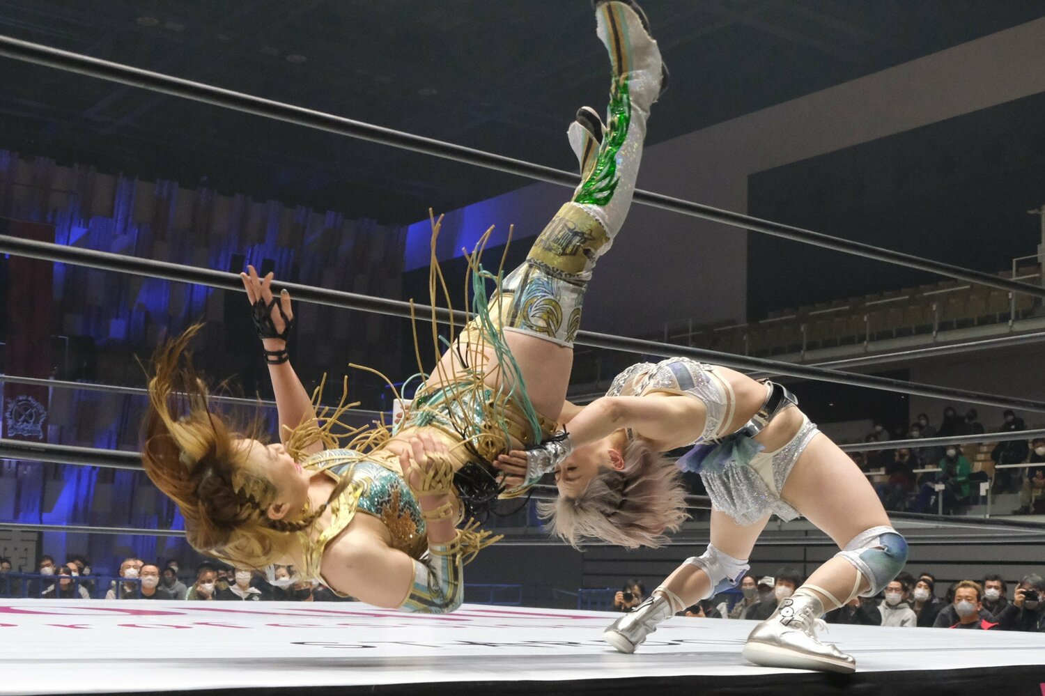 エプロンでのジャーマン・スープレックス