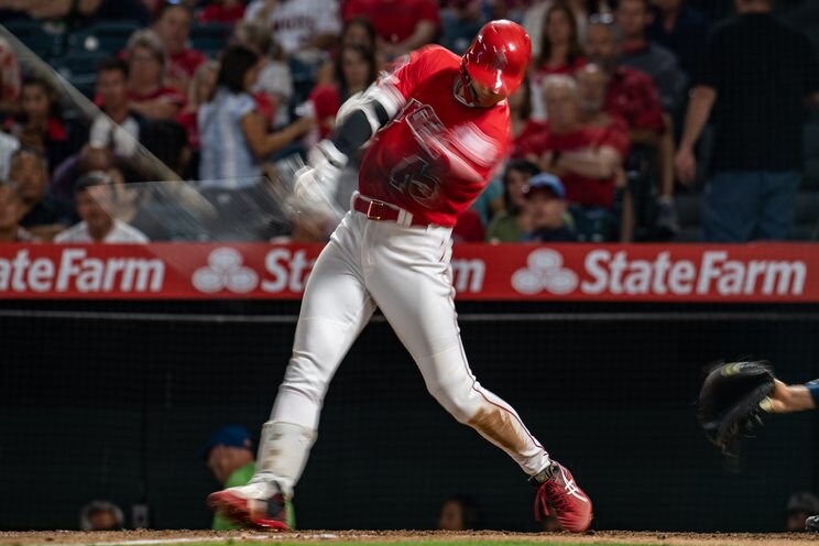 2019年の大谷のスイングと弾道 ©Nanae Suzuki