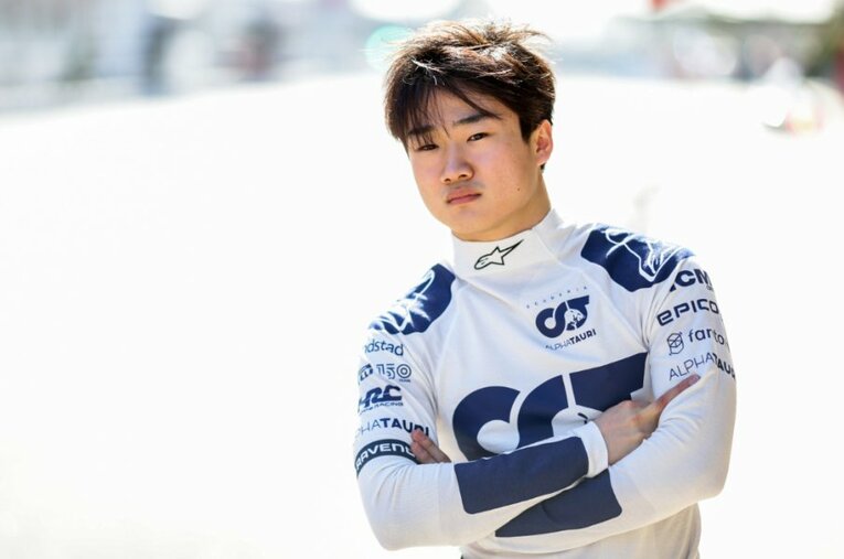 2月下旬にバルセロナで行われたプレシーズンテストで、大幅にレギュレーションが変わった2022年型マシンをテストした角田 ／ photograph by Getty Images / Red Bull Content Pool