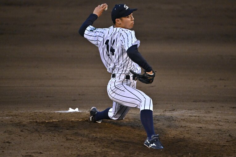 侍ジャパン大学生代表の選考合宿でも好投した渡邉　©Hideki Sugiyama