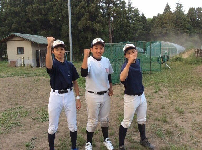 夏の大会に向けて気合を入れる加美農業の選手