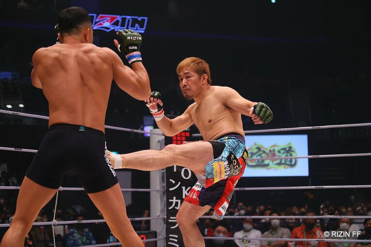 朝倉海の代わりにヤン・ジヨン戦のリングに上がった昇侍　©RIZIN FF