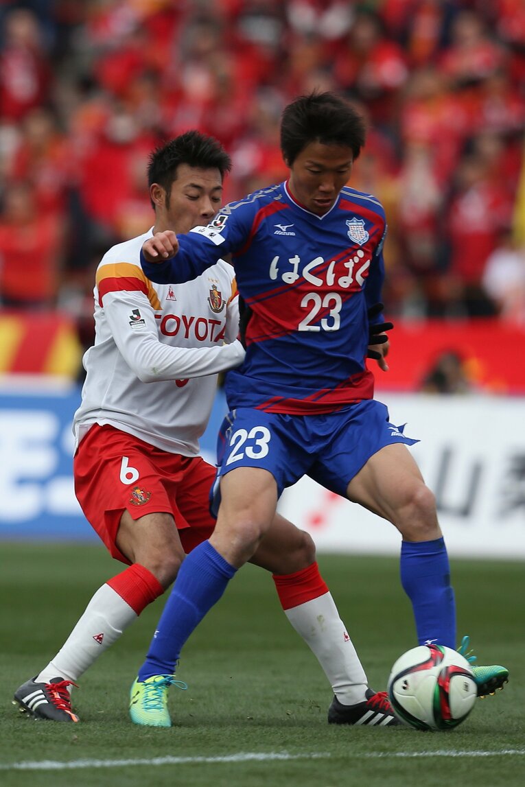 2015年、甲府時代の稲垣祥が名古屋と対戦した頃　©Getty Images