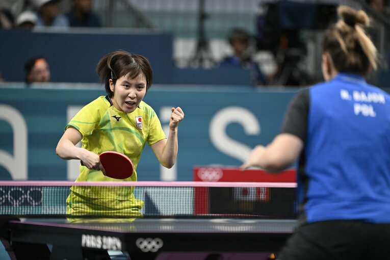女子卓球団体1回戦の平野美宇　©Asami Enomoto/JMPA