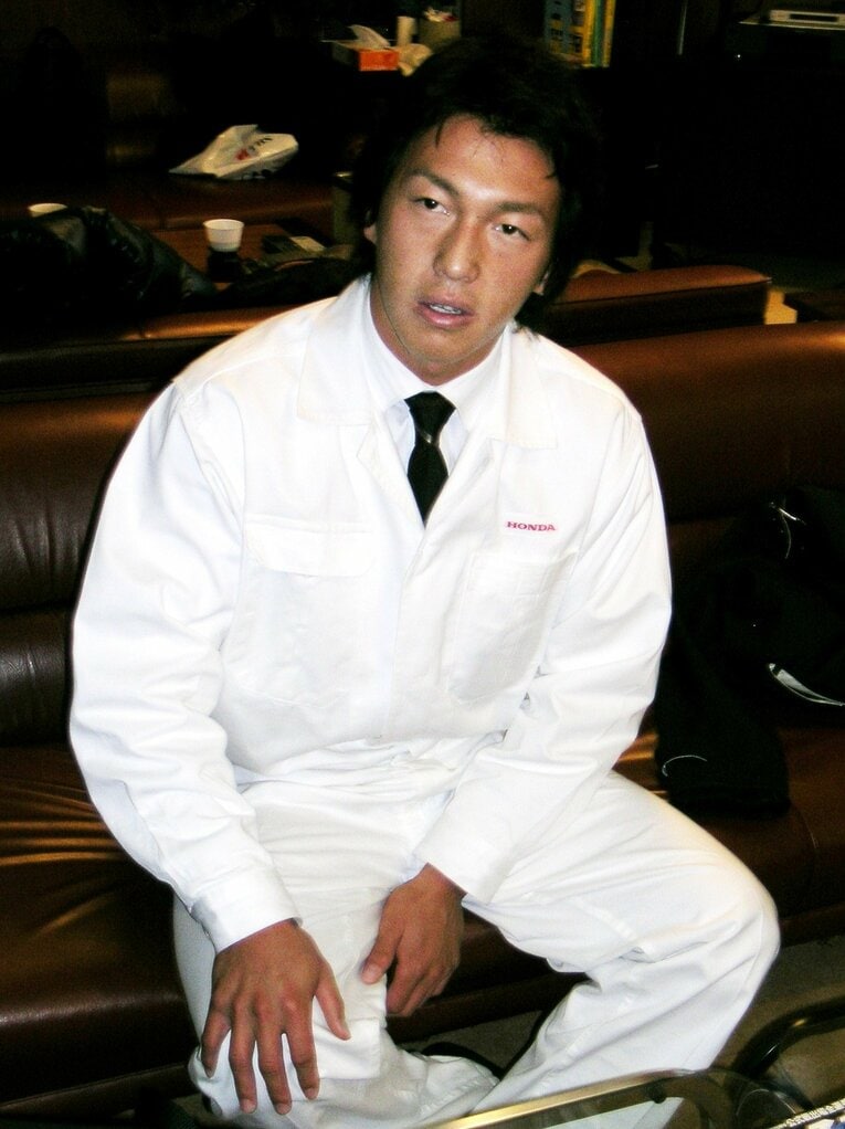 2008年ドラフトで2位指名されたが、ロッテ入団を拒否。ホンダ残留を表明した長野　©JIJI PRESS