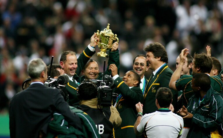 2007年W杯では南アフリカ代表のアドバイザーとして、優勝に貢献したエディー・ジョーンズ　©AFLO