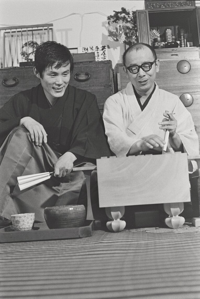 若き日の米長邦雄と山口瞳　©BUNGEISHUNJU