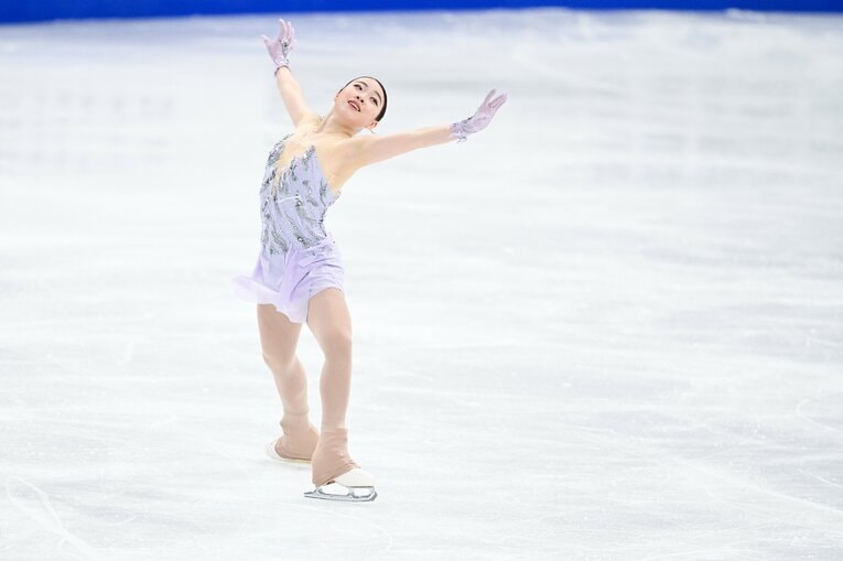 2021年3月、世界選手権フリー　©Asami Enomoto