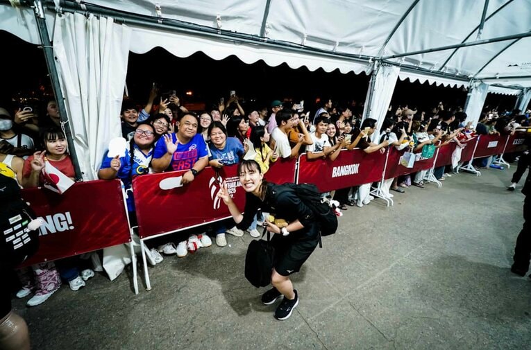 関菜々巳（2025年世界選手権・セルビア戦）©︎Volleyball World