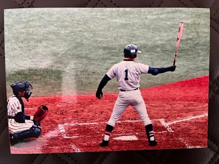 仙台育英時代の渡辺郁也（本人提供）　