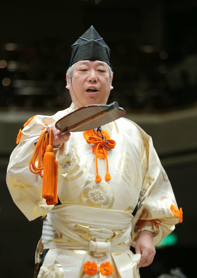 土俵上の木村庄太郎さん（2018年の初場所）　©時事通信社