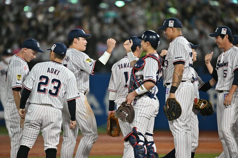ヤクルトは阪神相手に3連勝で日本シリーズ進出を決めた　©Hideki Sugiyama