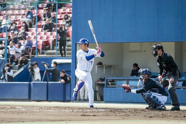 2019年3月、1年目の根尾　©Kiichi Matsumoto