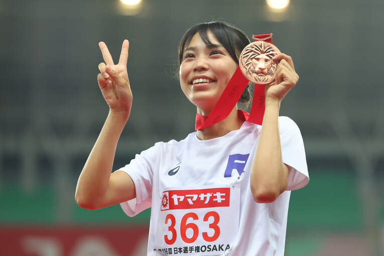 大学3年時の日本選手権は1500ｍで3位と表彰台に上った　©AFLO