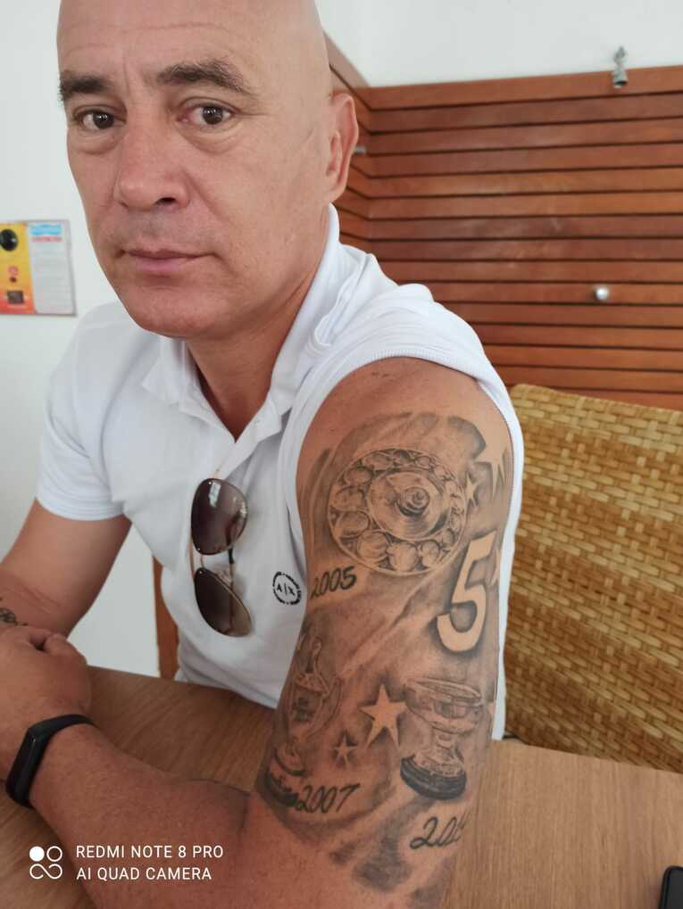 ガンバ愛を刻み付けたタトゥー　©Hiroaki Sawada