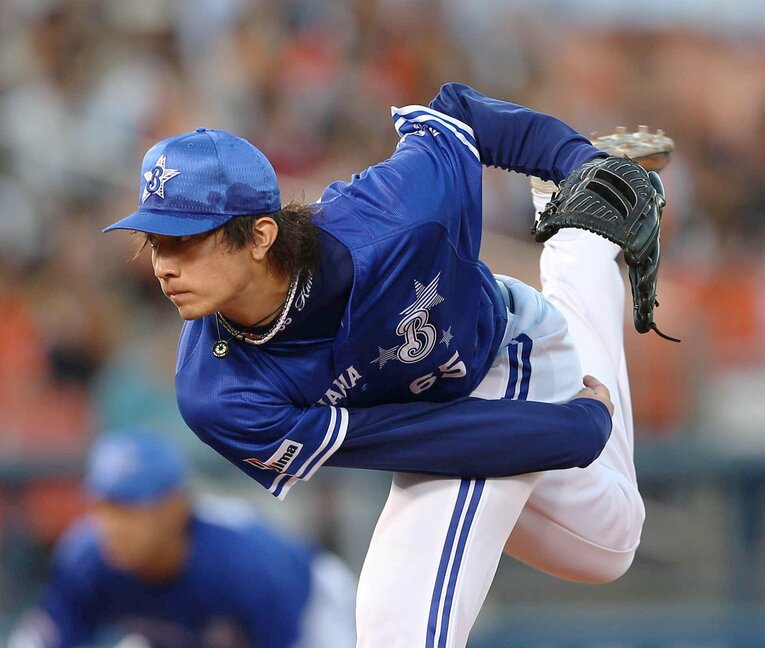 ベイスターズ時代の国吉　©︎JIJI PRESS