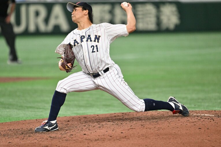韓国戦での今永　©Naoya Sanuki