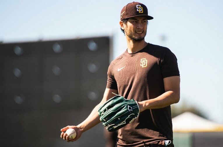 今季からパドレスに入団したダルビッシュ有は、日本時間18日にアリゾナ州ピオリアでキャンプインした ／ photograph by Getty Images