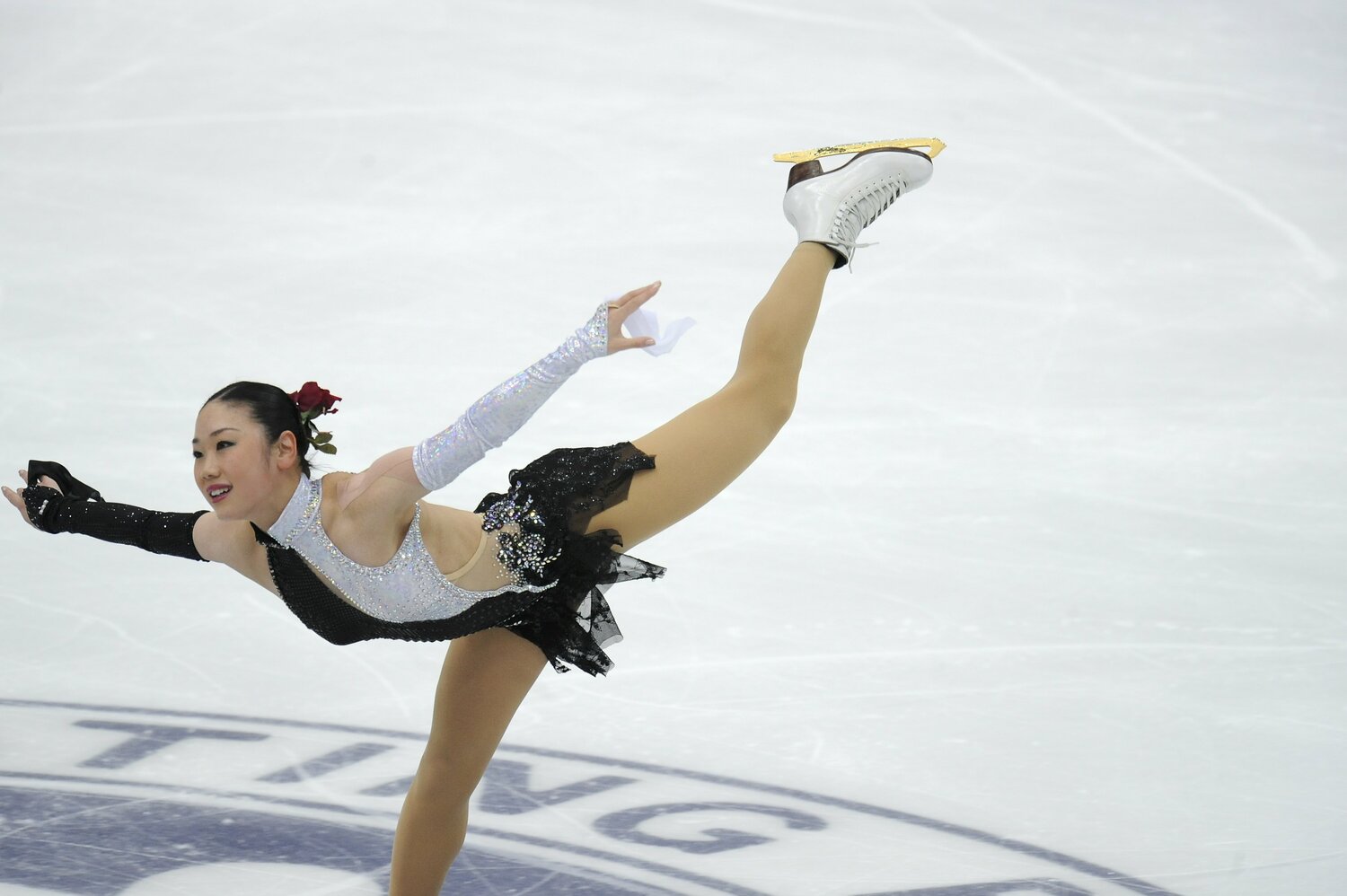 ショートプログラムを終え、2位につけた中野　©Takuya Sugiyama