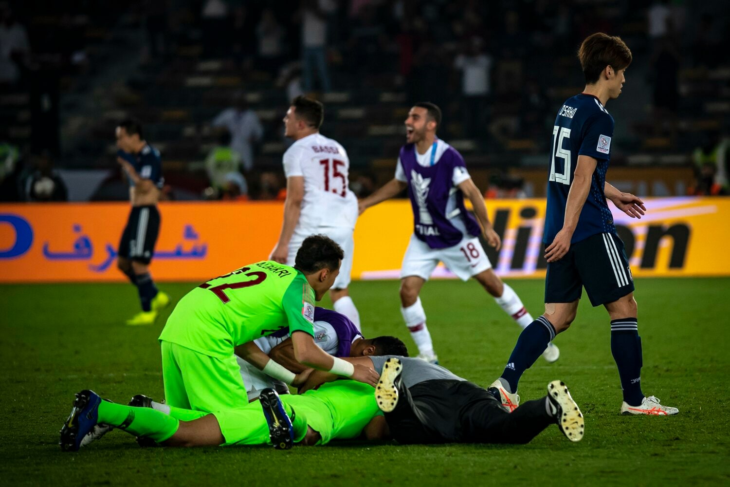 19、23年アジア杯連覇を果たしたカタールだが、自国開催の22年W杯ではグループステージ敗退に沈んだ　©Takuya Sugiyama