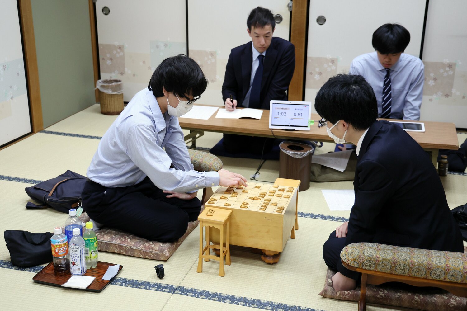山下－藤本の竜王戦6組ランキング戦　©JIJI PRESS