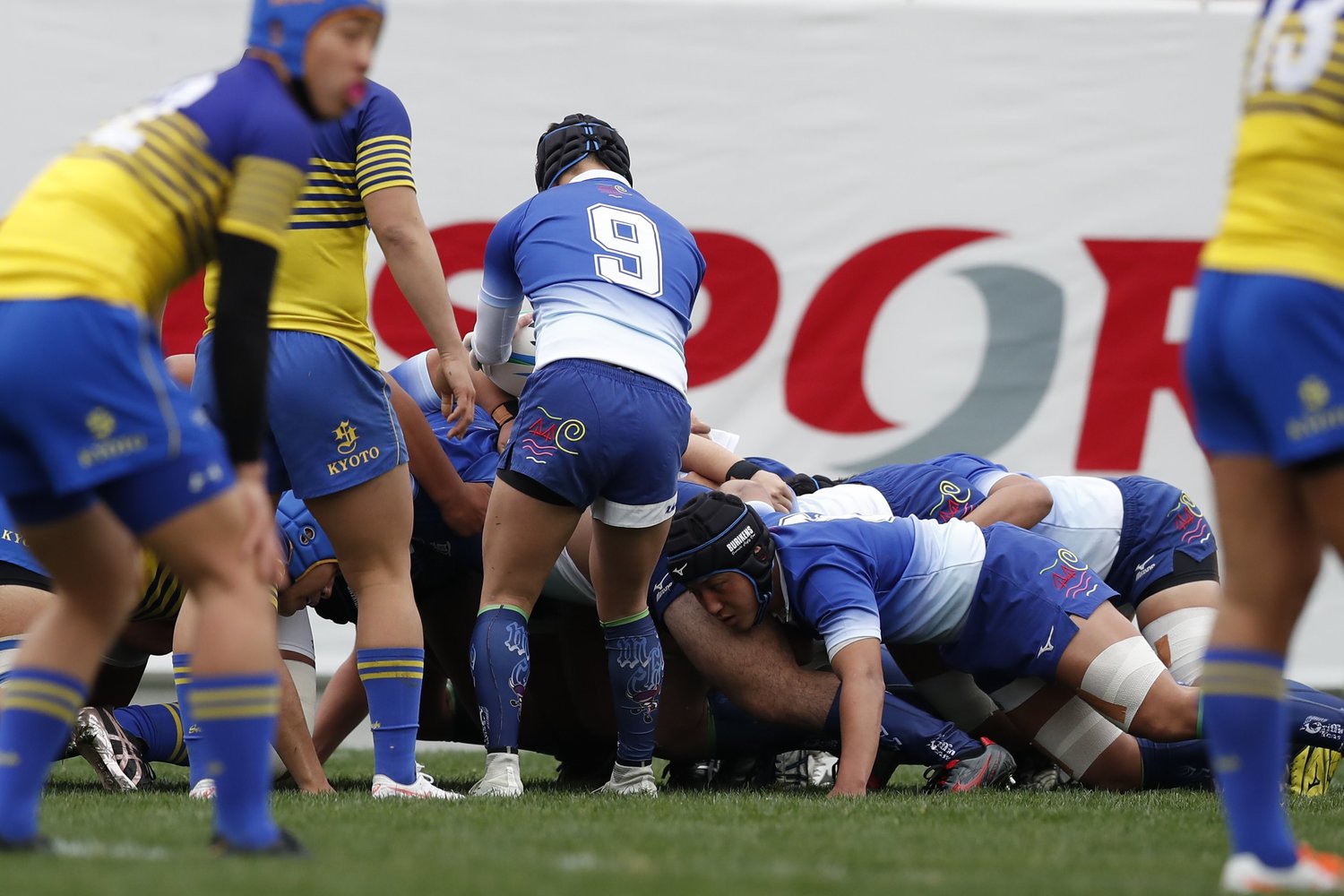 昨年の花園では京都成章に敗れたが、スクラムでは圧倒する場面も　©︎Kyodo News