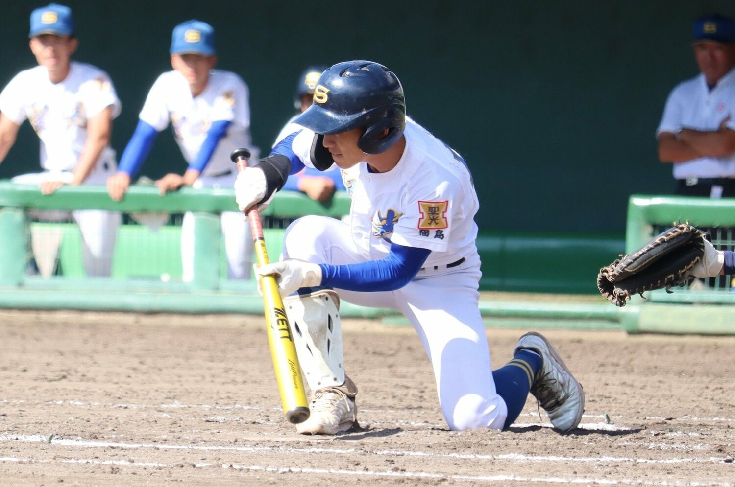 バントやスチールなど聖光学院の「お家芸」でもある小技が光った東北大会　©Genki Taguchi
