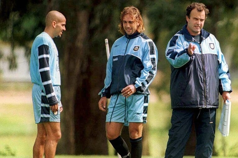 （左から）ベロン、バティストゥータ、ビエルサ ／ photograph by Getty Images