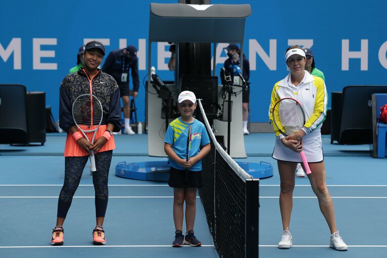 パブリュチェンコワ（右）との初戦に臨んだ大坂©Hiromasa Mano