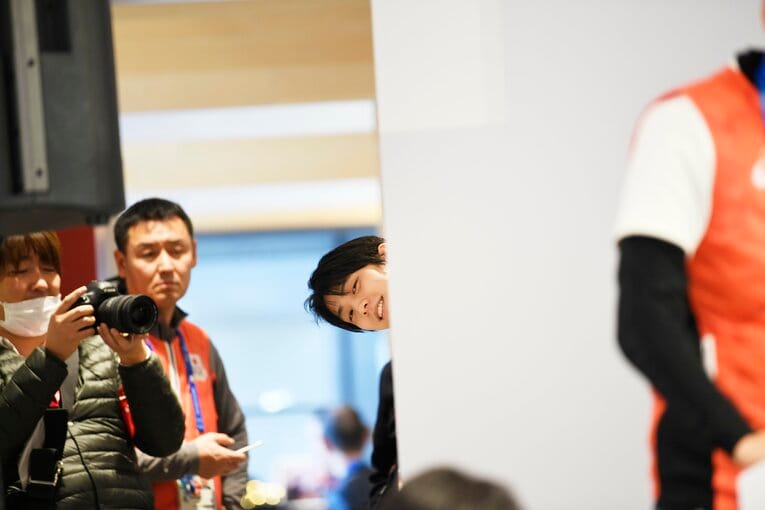 平昌五輪の記者会見にて　©Sunao Noto/JMPA