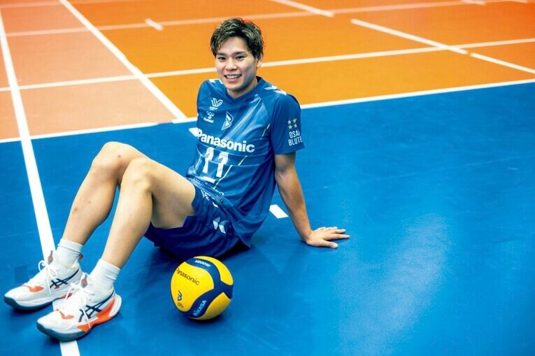 西田有志（にしだ・ゆうじ）／2000年1月30日生、三重県出身。地元・海星高から'18年にジェイテクトに入団し、同年日本代表に初選出。'21年東京五輪出場後、イタリアのビーボ・バレンティアへ。'22年にジェイテクト復帰。'23年から大阪ブルテオン所属。'24年にはパリ五輪にも出場した。186cm、89kg　©Asami Enomoto