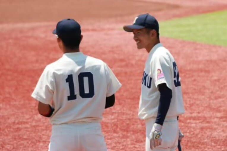 現在は東北福祉大で学生コーチを務める音野。高校時代もノッカーを務めた／本人提供