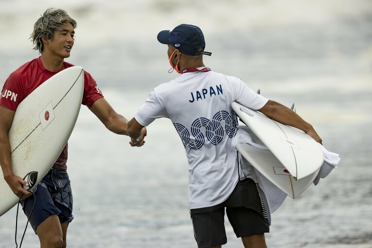 競技を終えた五十嵐。初の五輪で、銀メダルを獲得した