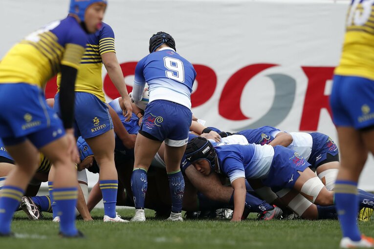 昨年の花園では京都成章に敗れたが、スクラムでは圧倒する場面も　©︎Kyodo News