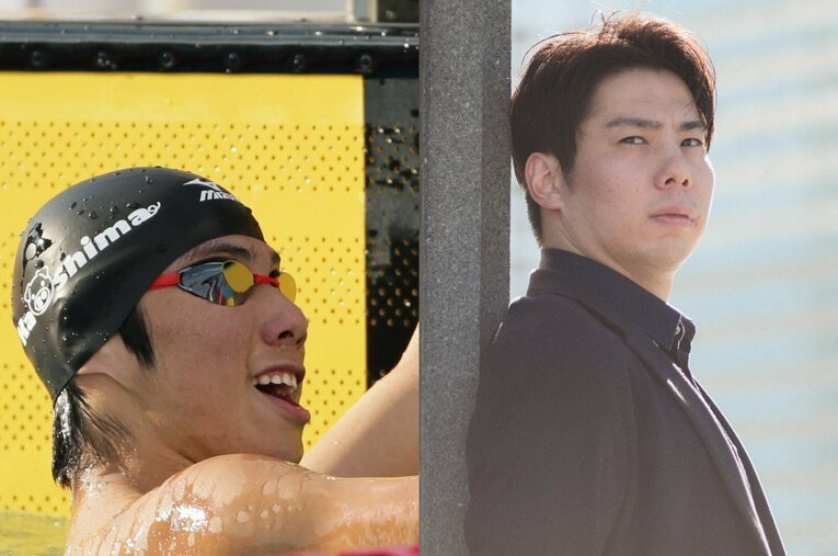 弱冠18歳という若さで「世界最速」の称号を得た山口観弘。その後の紆余曲折を経て、現在指導者となって思うことは…？ ／ photograph by (L)JIJI PRESS、（R）Yuki Suenaga