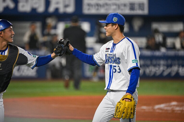 日本シリーズ第2戦、敗れたものの中川颯は1.2回を無失点　©Nanae Suzuki