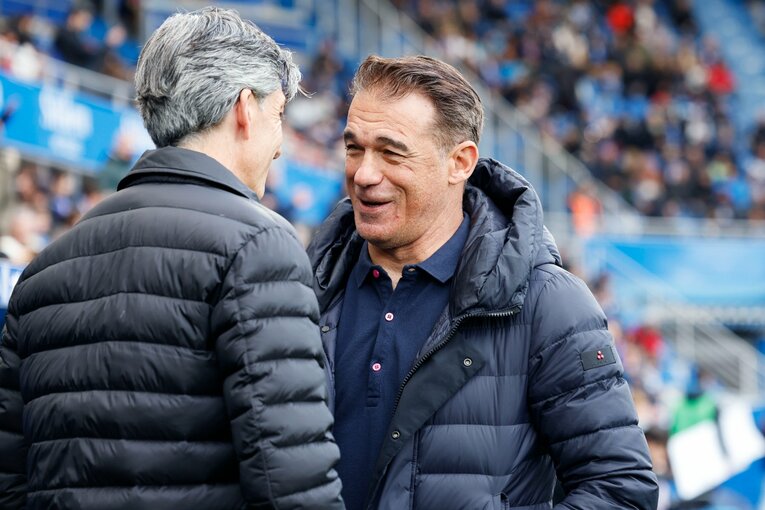 アラベス監督ルイスガルシアは、久保にとってマジョルカ時代の監督でもある　©Daisuke Nakashima