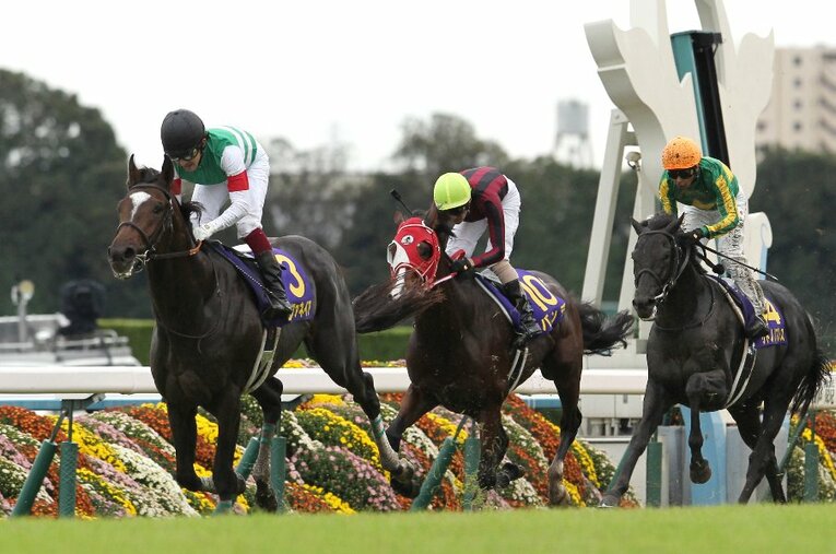 福永祐一が「一生忘れられない」と振り返る2013年の菊花賞。シーザリオを母に持つエピファネイアは、2着に5馬身差をつけてゴール板を駆け抜けた ／ photograph by JIJI PRESS